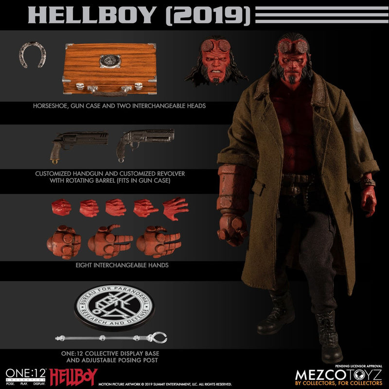 Load image into Gallery viewer, 1/12 - Hellboy 2019 - Red Male Demon Head Sculpt w/Expression
