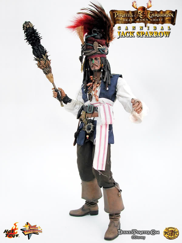 Load image into Gallery viewer, POTC DMC Jack Sparrow - Male Head Sculpt w/Johnny Depp Likeness
