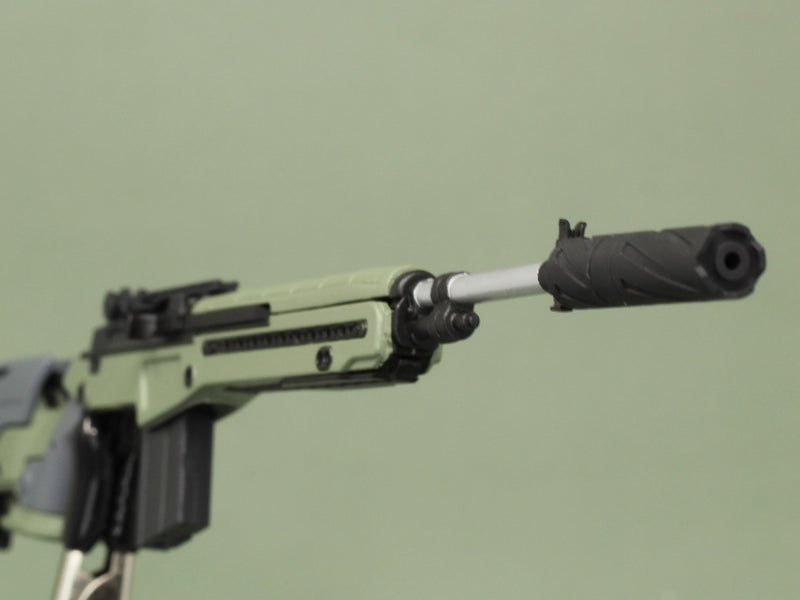 Load image into Gallery viewer, 1/6 - Custom - Modular M14 EBR Rifle Set w/Custom Magnetic Attachments (GREEN)
