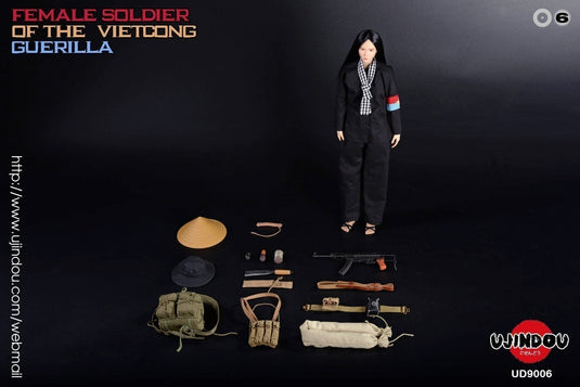 Vietnam - Viet Cong Female Soldier - Checkered Scarf