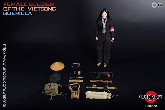 Vietnam - Viet Cong Female Soldier - Metal Grenades w/Satchel