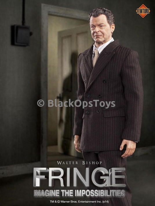 FRINGE - Walter Bishop - Large Grey & Black Tweed Winter Coat