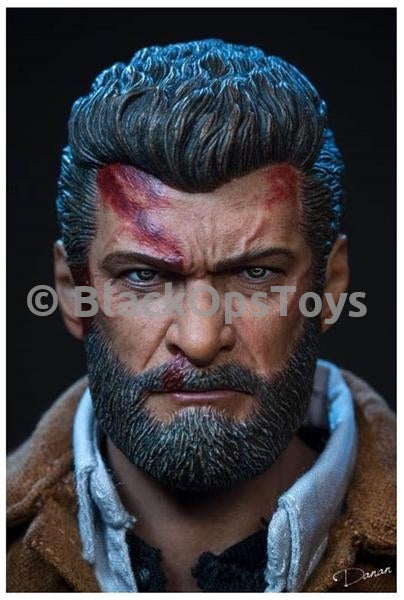 Load image into Gallery viewer, Wolverine Logan Steel Wolf Head Sculpt Bloody Mint In Box
