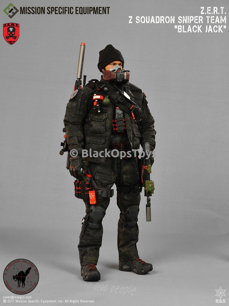 Load image into Gallery viewer, ZERT Z Squadron Urban Sniper in Black Multicam &quot;Black Jack&quot; The Division Dark Zone Agent Mint in Box
