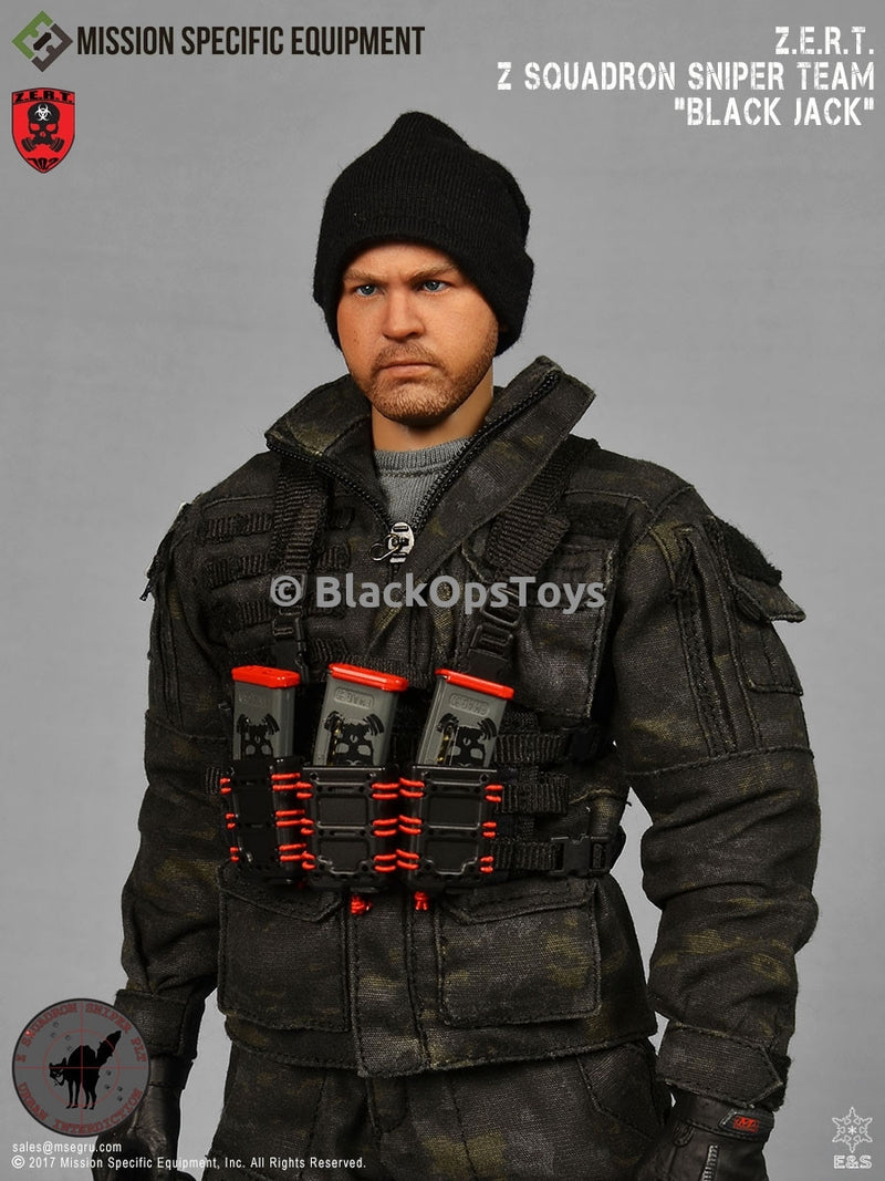 Load image into Gallery viewer, ZERT Z Squadron Urban Sniper in Black Multicam &quot;Black Jack&quot; The Division Dark Zone Agent Mint in Box
