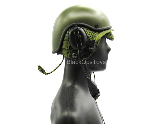 US Army Armor Tanker Crewman - Green Helmet Set
