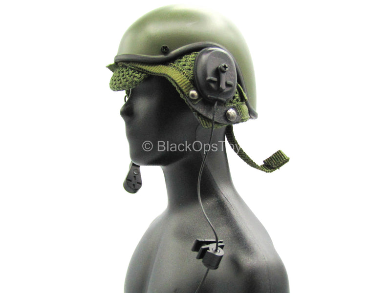 Load image into Gallery viewer, US Army Armor Tanker Crewman - Green Helmet Set
