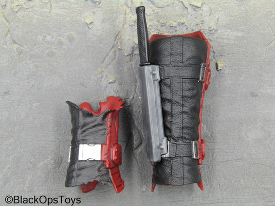 Zombie Deadpool - Red Shin Guards w/Boot Knife