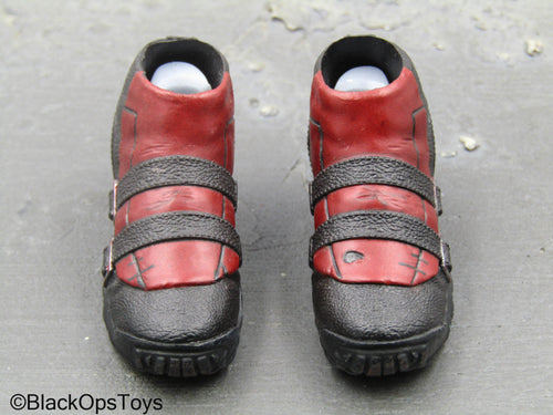 Zombie Deadpool - Red & Black Boots (Peg Type)