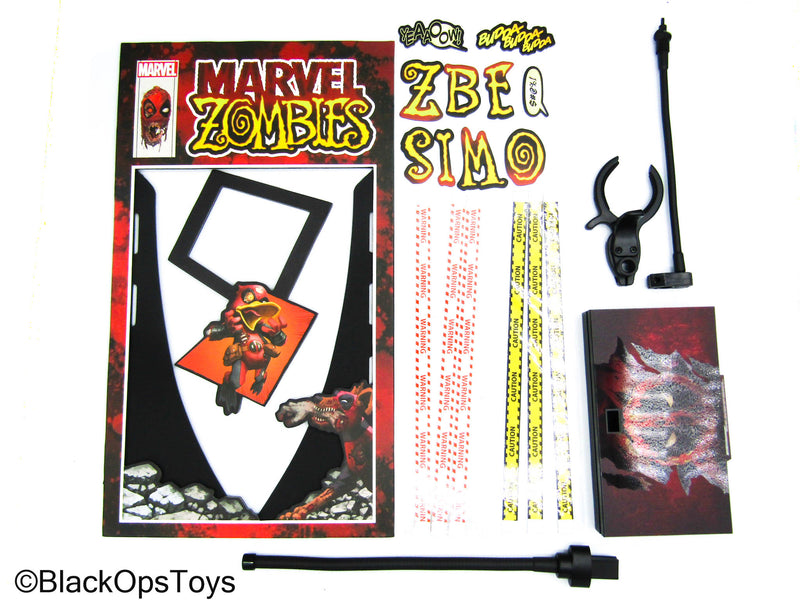 Load image into Gallery viewer, Zombie Deadpool - Base Figure Diorama Stand w/Backdrop
