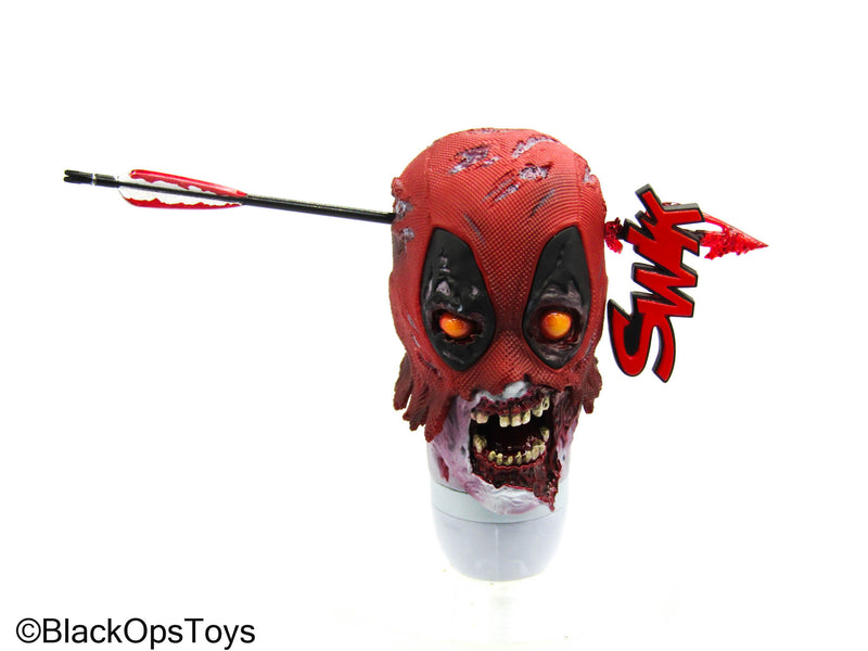 Load image into Gallery viewer, Zombie Deadpool - Male Zombie Head Sculpt w/Faceplate &amp; Arrow
