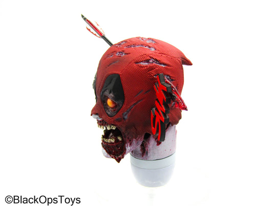 Zombie Deadpool - Male Zombie Head Sculpt w/Faceplate & Arrow