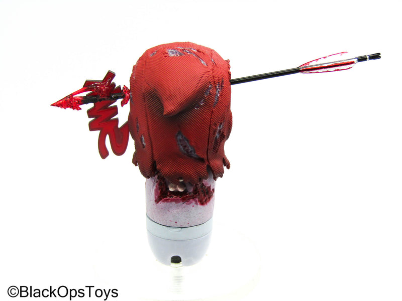 Load image into Gallery viewer, Zombie Deadpool - Male Zombie Head Sculpt w/Faceplate &amp; Arrow
