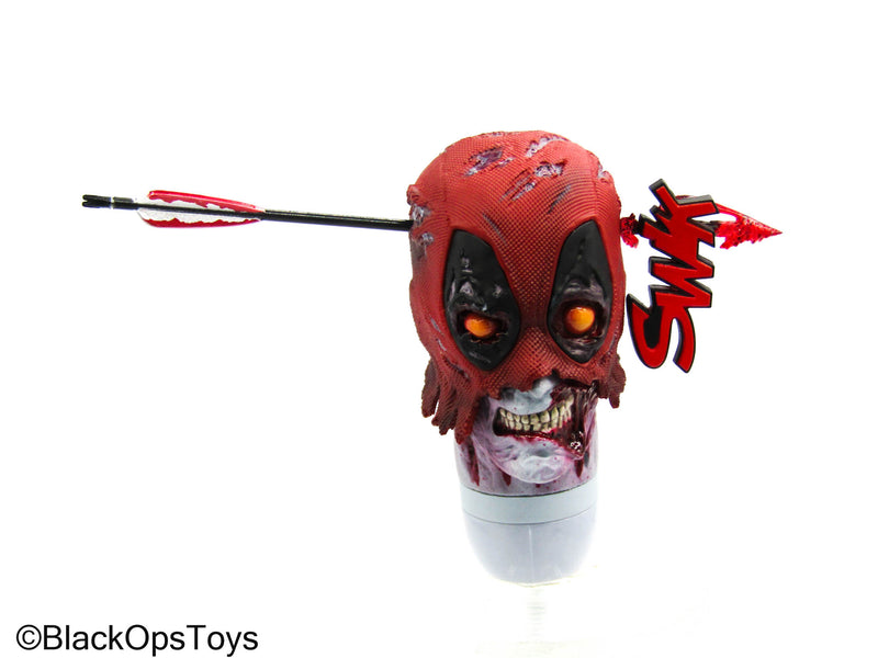 Load image into Gallery viewer, Zombie Deadpool - Male Zombie Head Sculpt w/Faceplate &amp; Arrow
