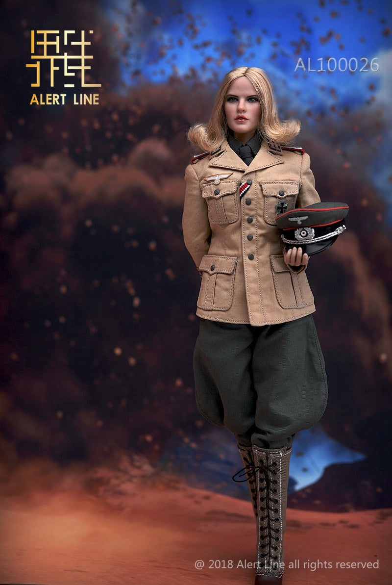 Load image into Gallery viewer, WWII - Afrika Female Officer - Brown High Heel Boots (Foot Type)
