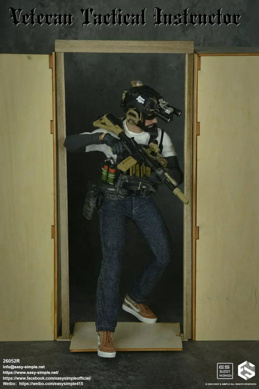 Veteran Tactical Instructor - Black Multicam Helmet w/NVG Set