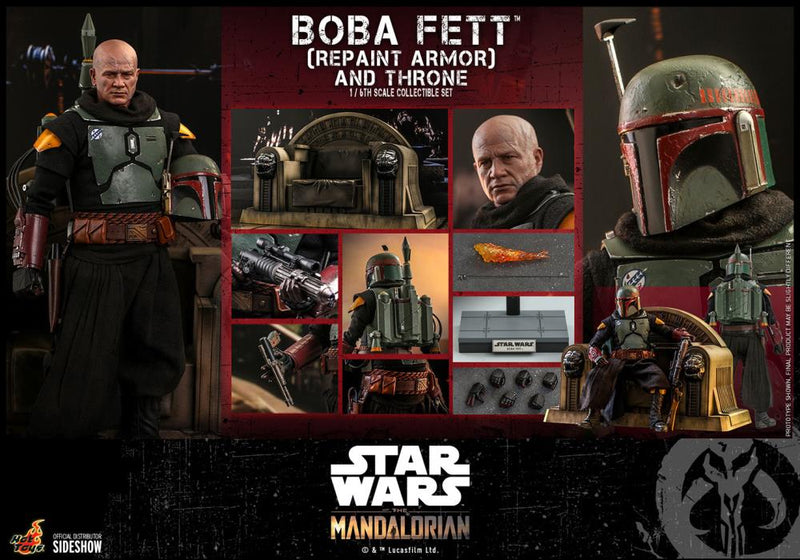 Load image into Gallery viewer, Star Wars Boba Fett Repaint - Male Body w/Black Robes &amp; Head Sculpt
