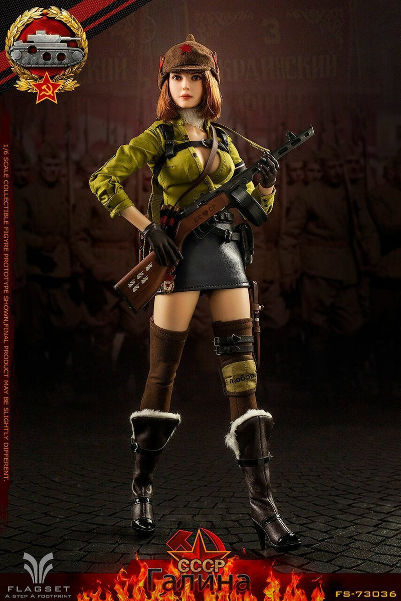 Load image into Gallery viewer, Soviet Tank Forces - Female Green Military Shirt
