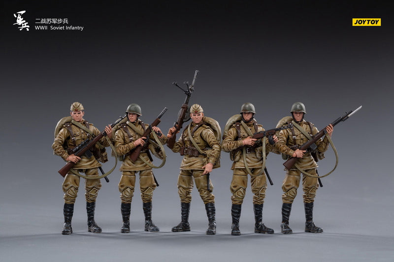 Load image into Gallery viewer, 1/18 - WWII - Soviet Infantry - Complete Male Body w/Weapon (Type 3)
