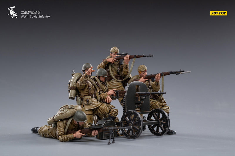 Load image into Gallery viewer, 1/18 - WWII - Soviet Infantry - Complete Male Body w/Weapon (Type 3)
