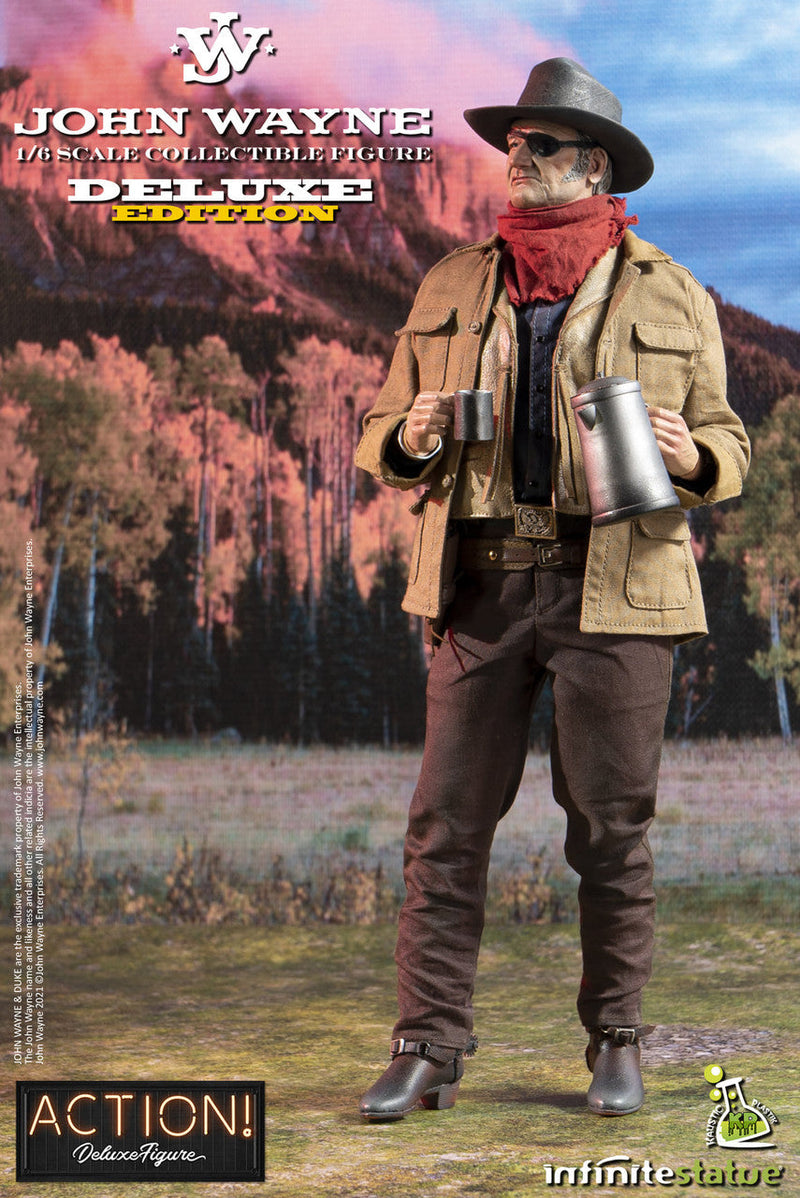 Load image into Gallery viewer, John Wayne - Male Head Sculpt w/Hat &amp; Eye Patch
