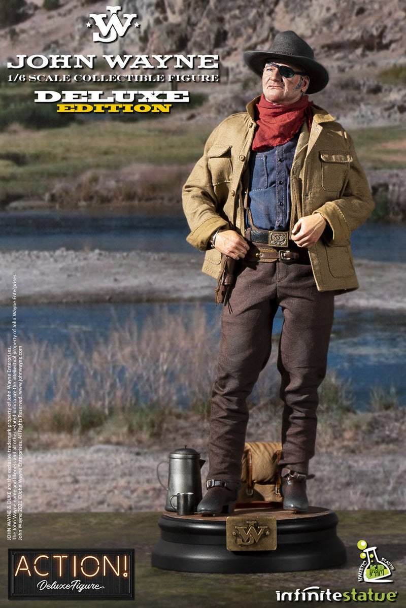 Load image into Gallery viewer, John Wayne - Male Head Sculpt w/Hat &amp; Eye Patch
