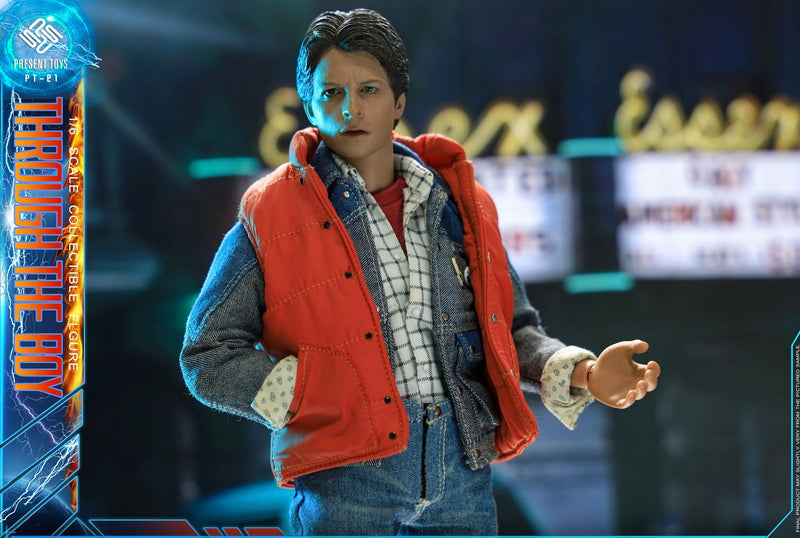 Load image into Gallery viewer, Time Travel Man - Marty McFly - Red Backpack
