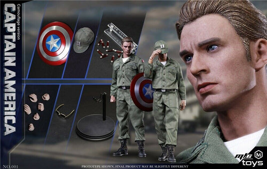 Captain America Camouflage Ver. - Male Head Sculpt
