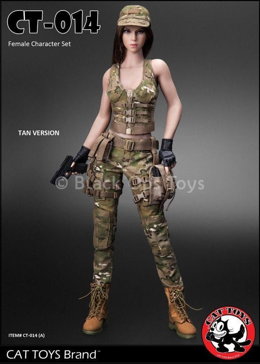 Female Soldier - Tan & Green Boots (Foot Type)