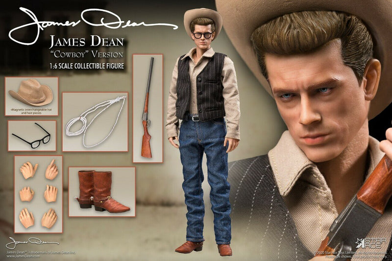 Load image into Gallery viewer, James Dean - Cowboy Ver - Blue Pants w/Leather Like Belt
