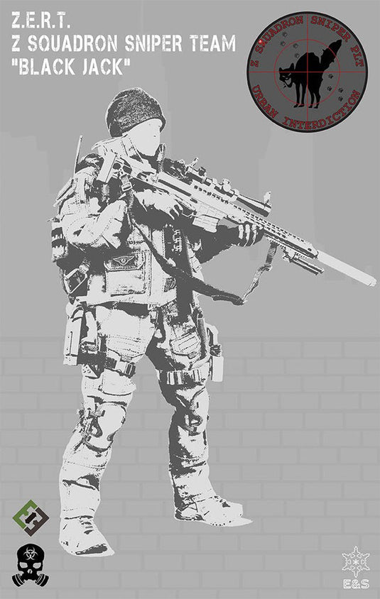 ZERT - Sniper Team - Green & Red 1911 Pistol w/Drop Leg Holster