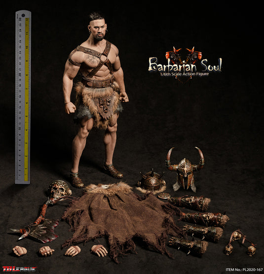 Barbarian Soul - Tattooed Male Seamless Body w/Metal Skeleton