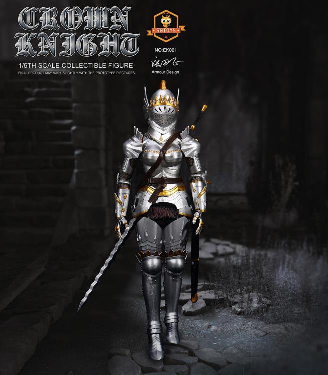 Load image into Gallery viewer, Crown Knight - Metal Silver &amp; Gold Like Female Thigh Armor
