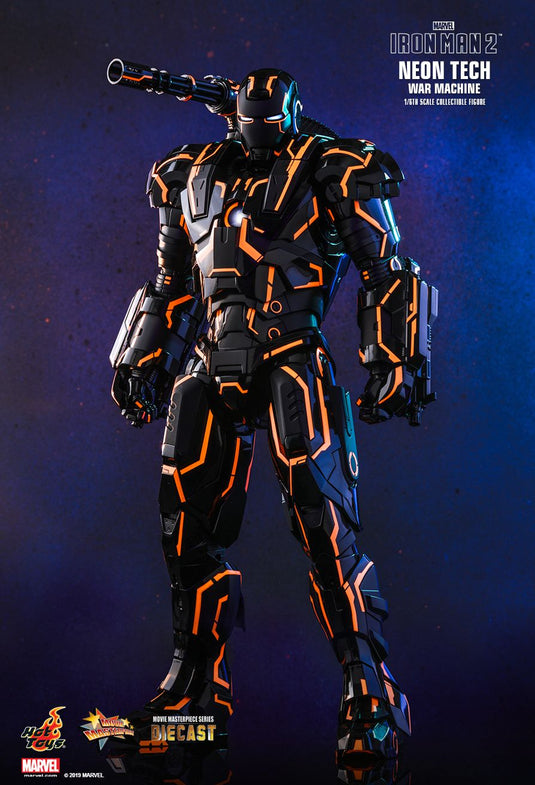 Diecast Neon Tech Black & Orange War Machine Suit - MINT IN BOX