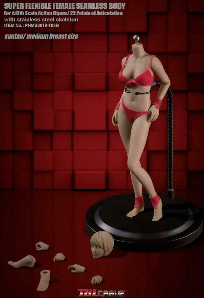 Load image into Gallery viewer, 1/12 Scale - Suntan Female Set - Red Ankle Bracelets
