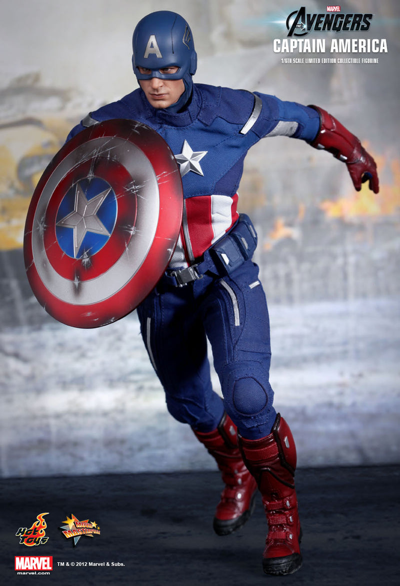 Load image into Gallery viewer, The Avengers - Captain America - Red White &amp; Blue Shirt
