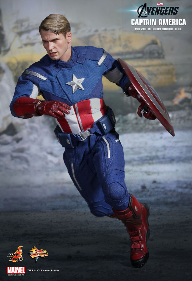 Load image into Gallery viewer, The Avengers - Captain America - Red White &amp; Blue Shirt
