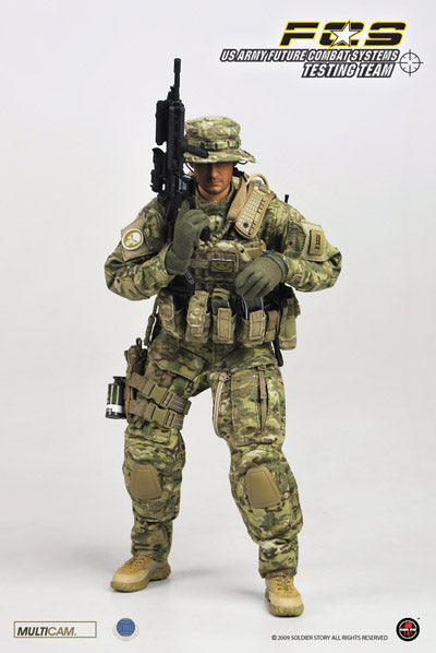 US Army FCS Testing Team - M9 Beretta w/Multicam Drop Leg Pouch