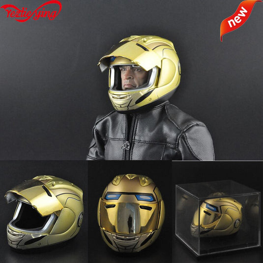 Iron Man Motorcycle Helmet - Gold - MINT IN BOX