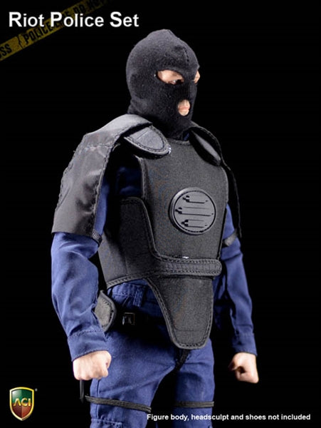 Load image into Gallery viewer, Anti-Riot Police - Black Light Armor Set
