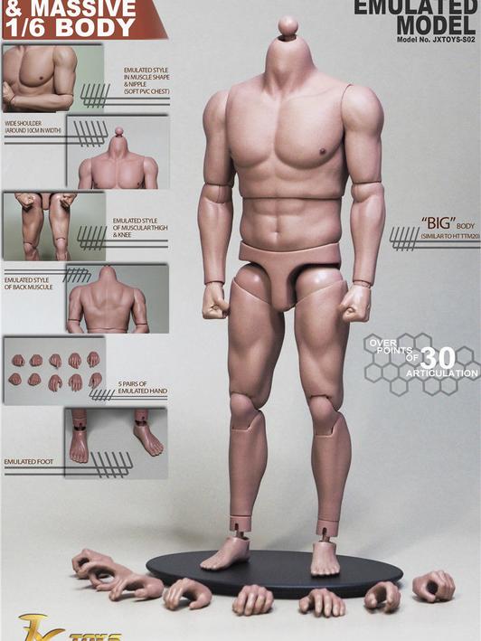 Load image into Gallery viewer, Male Muscle Base Body &amp; Jason Momoa Head Sculpt - MINT IN BOX

