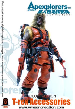 Load image into Gallery viewer, Apexplorers - T-Rex - Black &amp; Red Metal Ice Axe
