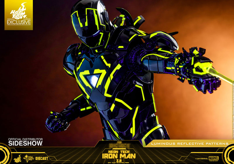 Load image into Gallery viewer, Diecast Neontech Black &amp; Yellow Iron Man Suit- MINT IN BOX
