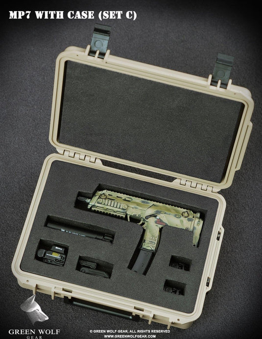 Camo HK MP7 w/Tan Pelican Case - MINT IN BOX