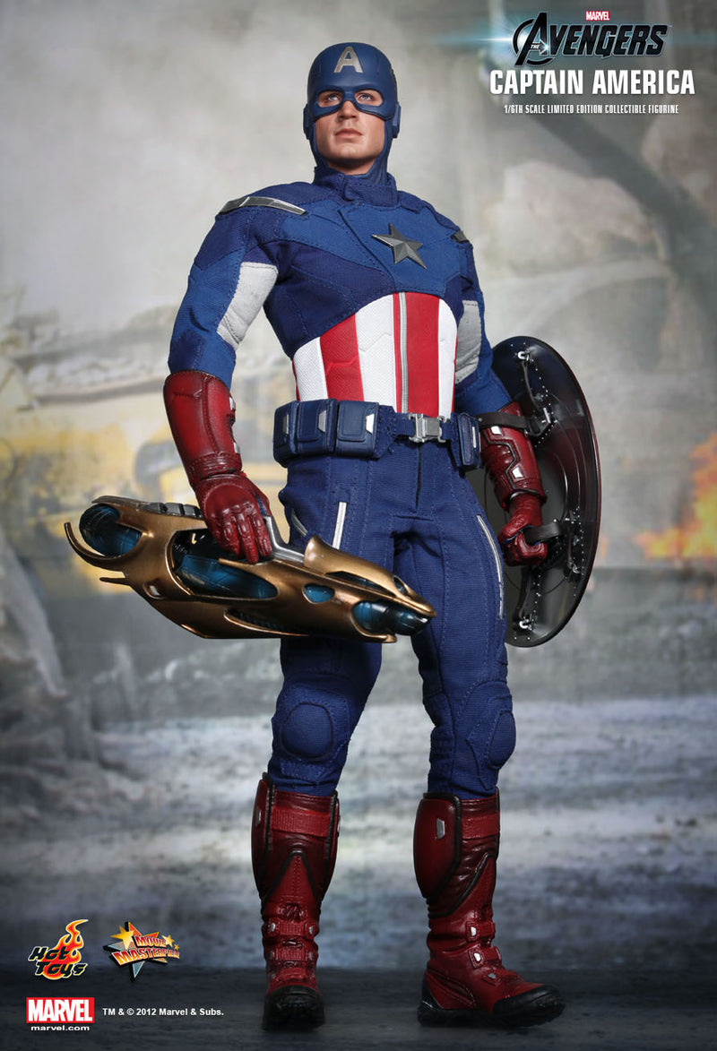 Load image into Gallery viewer, The Avengers - Captain America - Red White &amp; Blue Shirt
